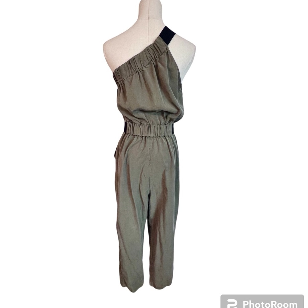 Maeve Olive Green One-Shoulder Jumpsuit - Picture 7 of 16